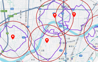 プロット集計や属性からエリア分析が可能（画面イメージ）